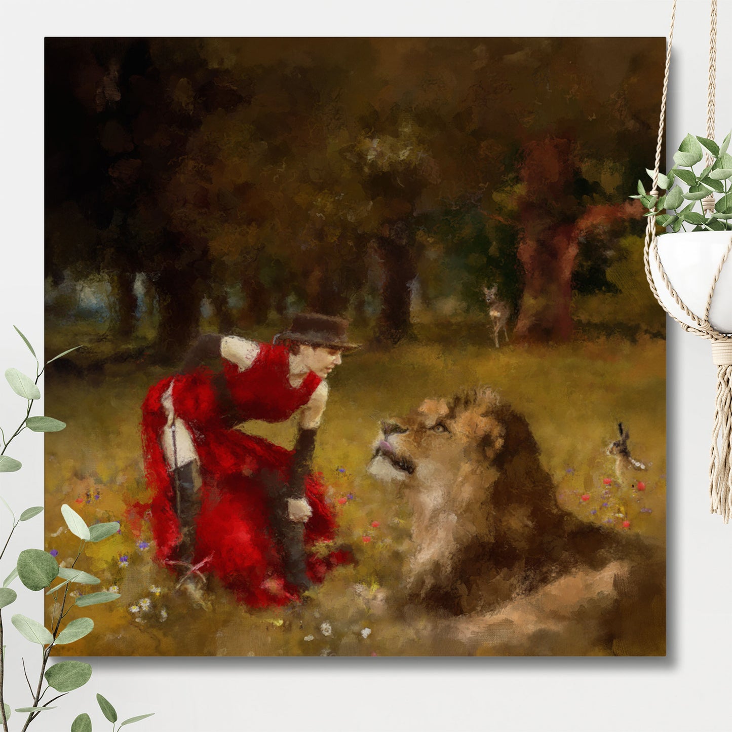 Anna and the Lion - Fine Art Print