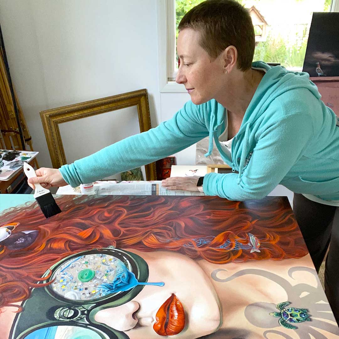 Anna-Marie varnishing Nurdles