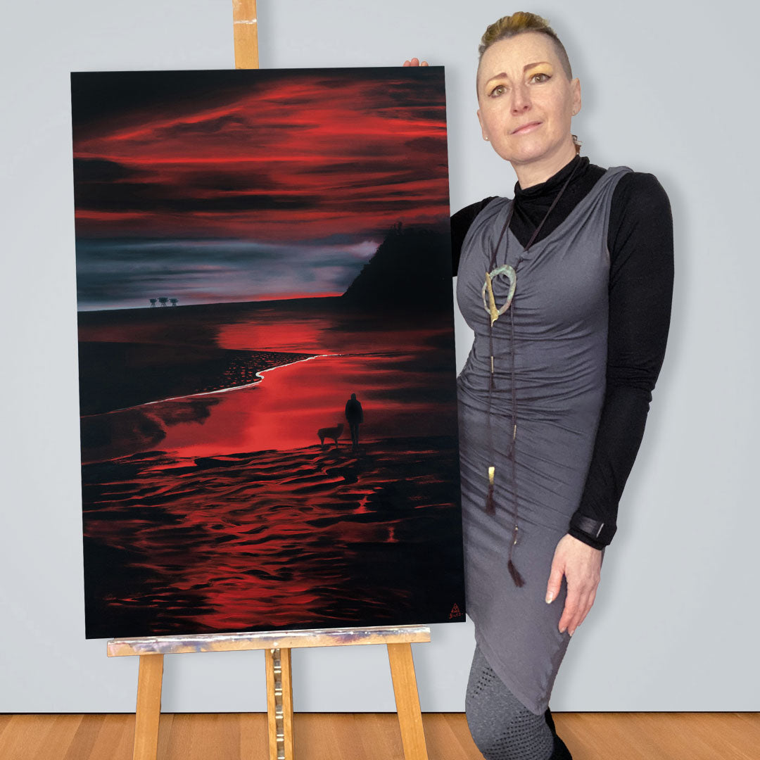 Anna-Marie Buss artist with A Study in Crimson 