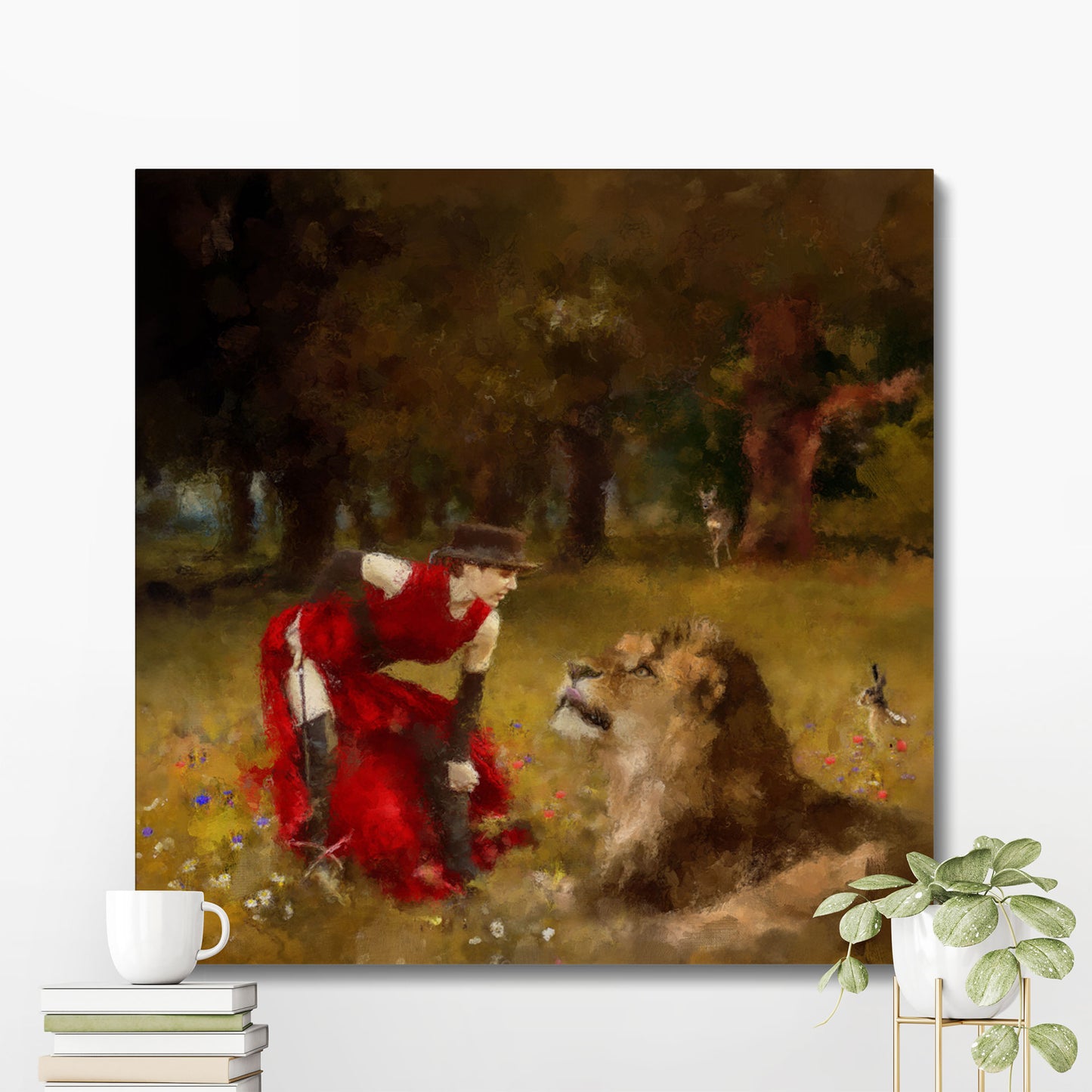 Anna and the Lion - Fine Art Print