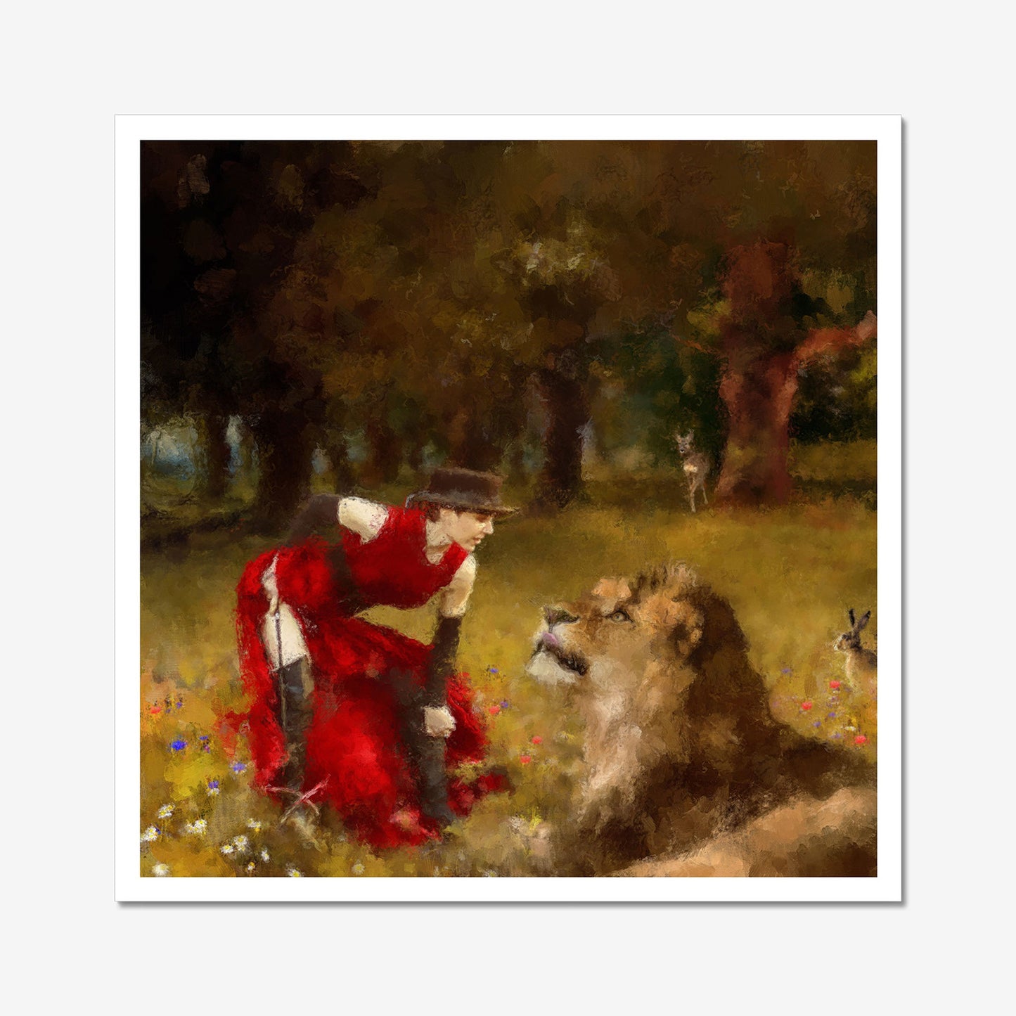 Anna and the Lion - Fine Art Print