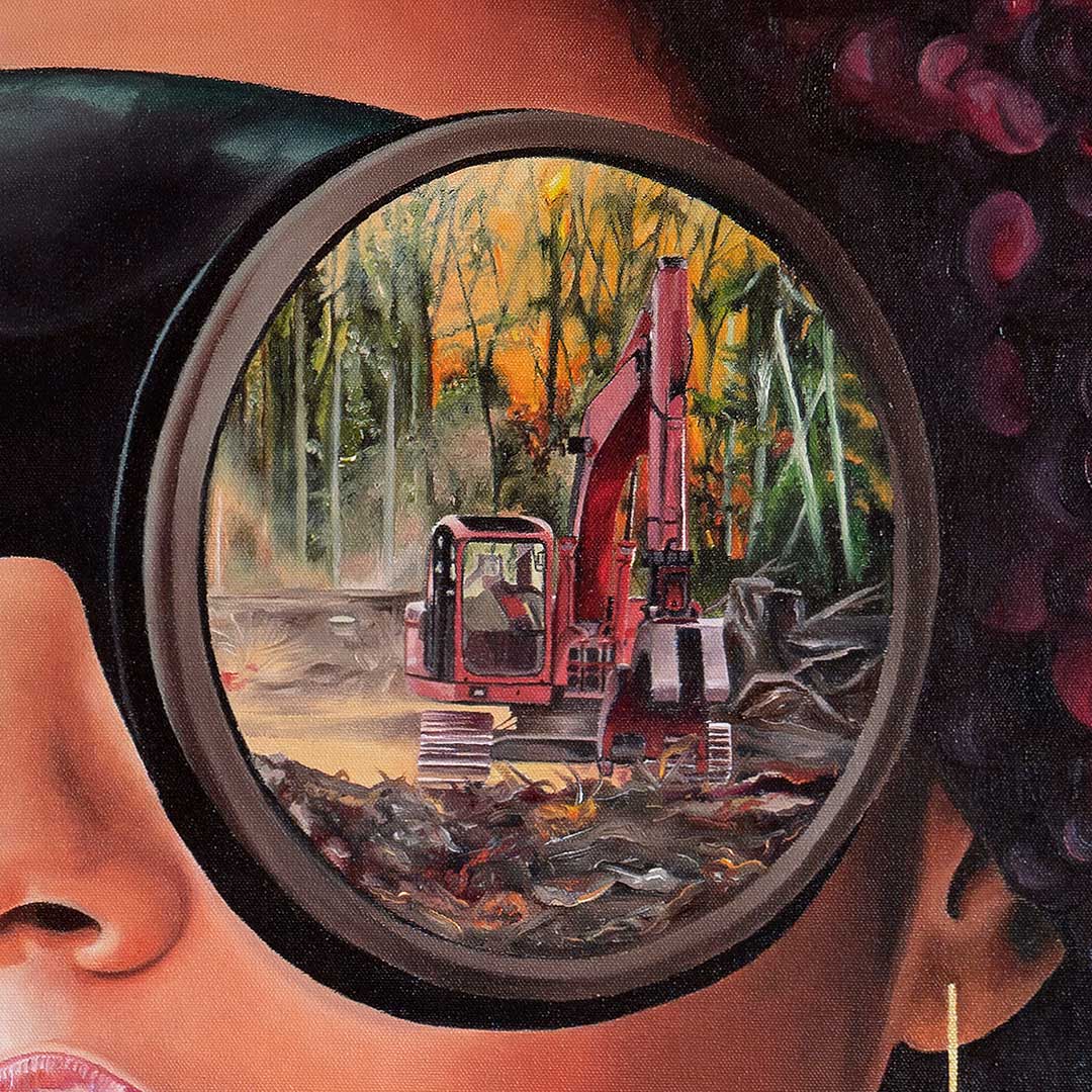 Deforestation detail painting