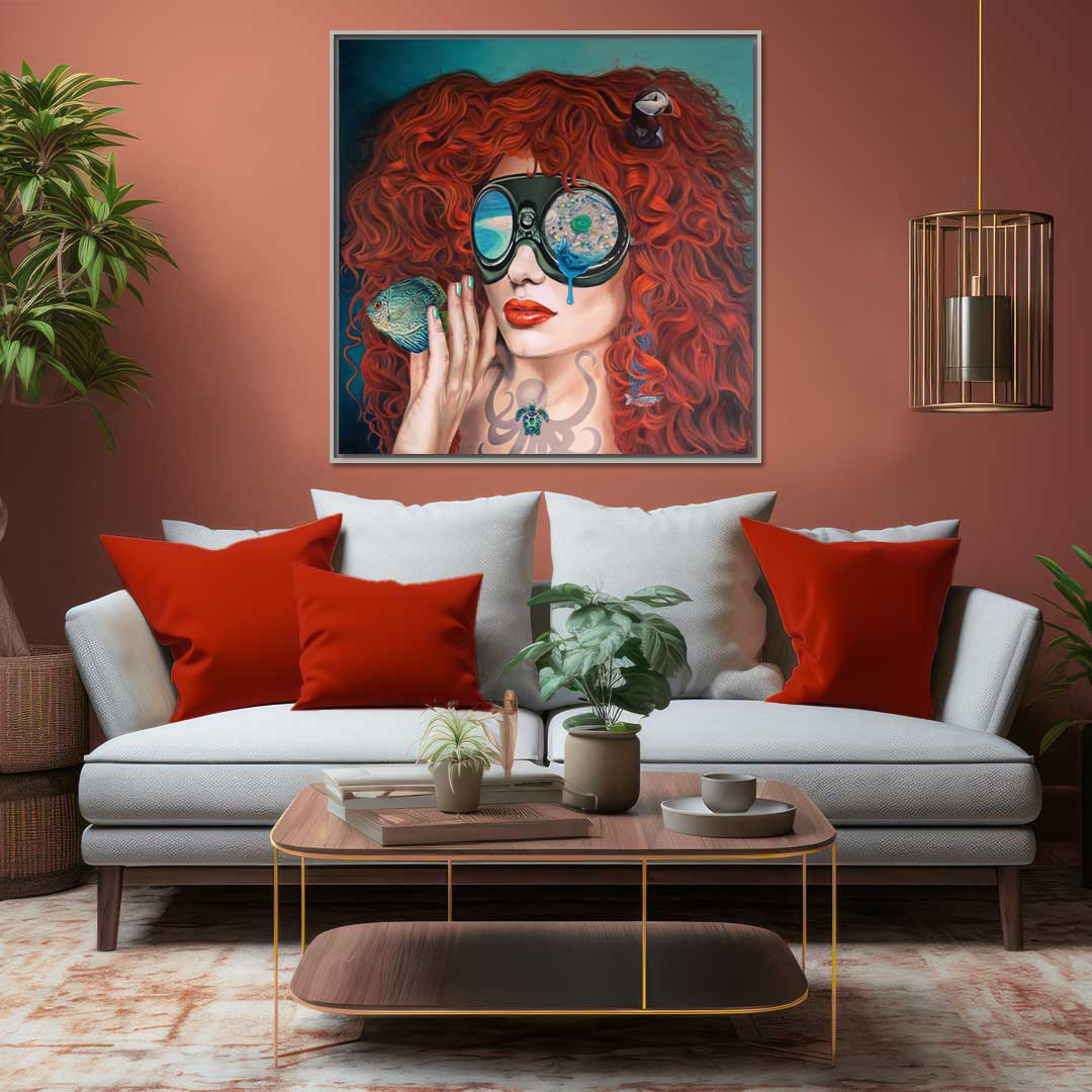 Nurdles Painting on a coloured wall