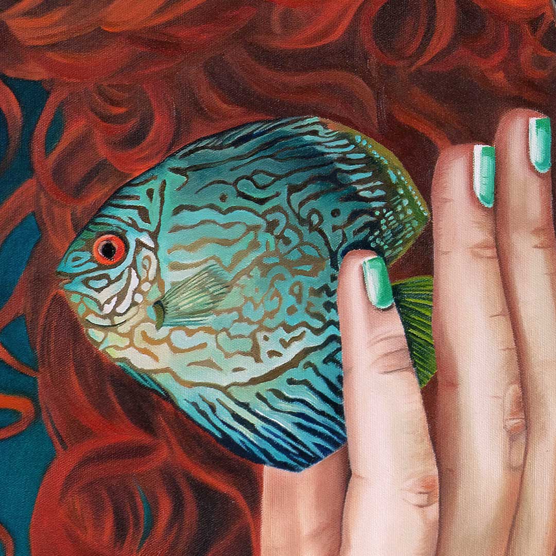 Protecting fish painting