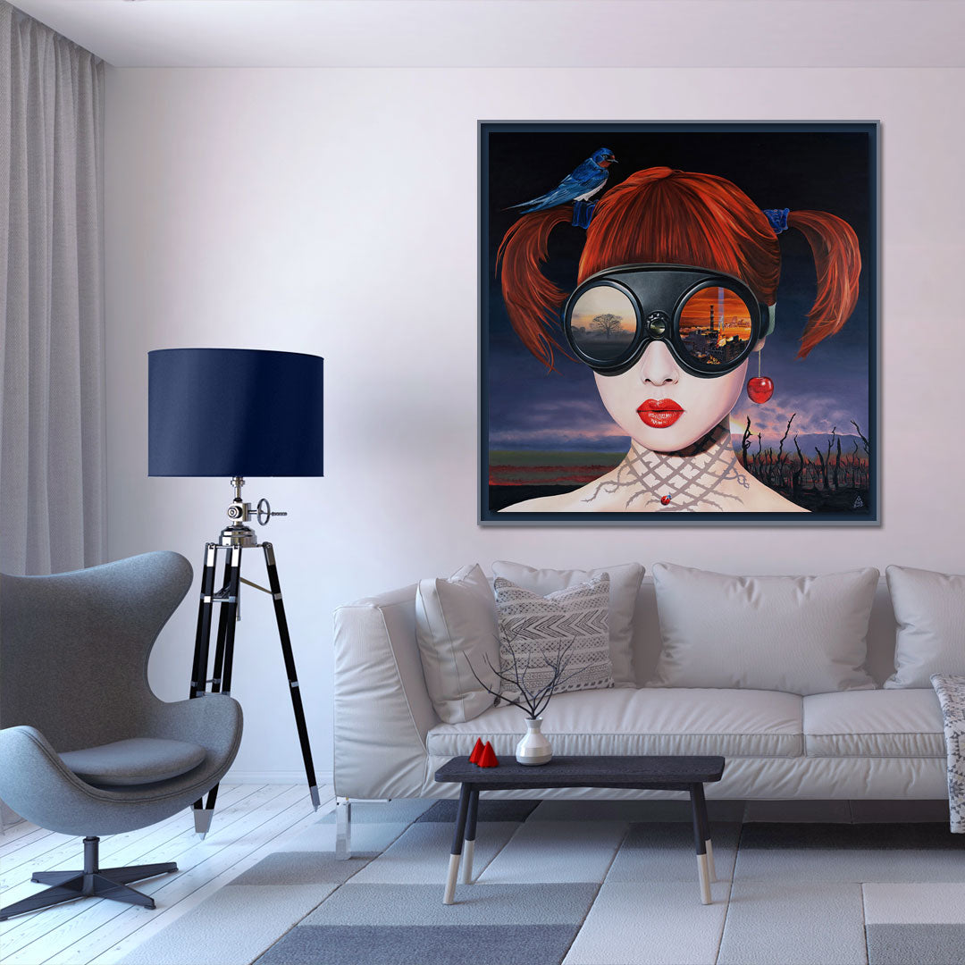 Radioactive Painting on a white wall