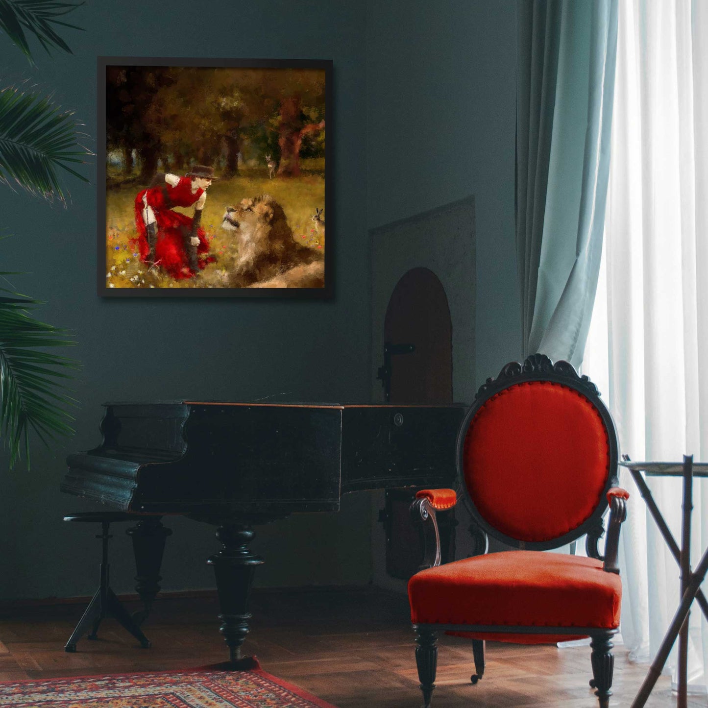 Anna and the Lion - Fine Art Print