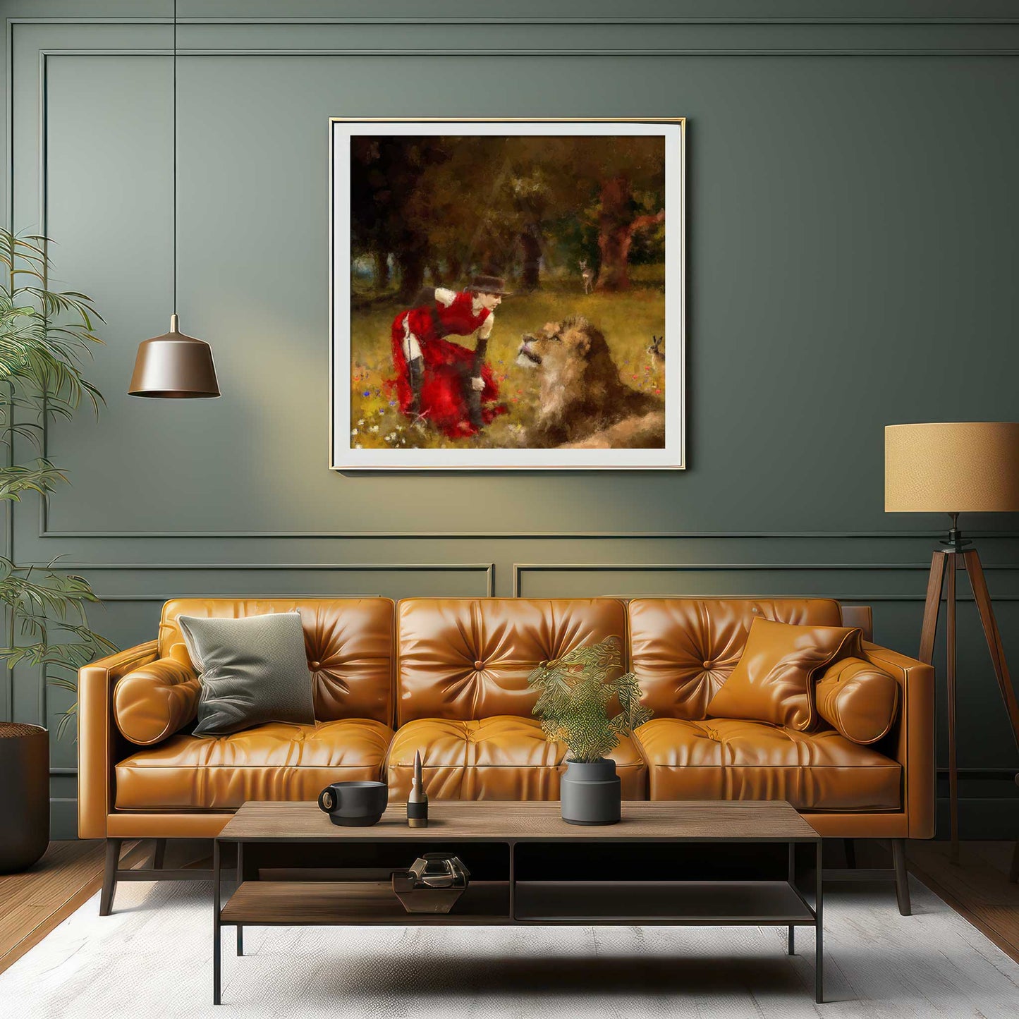 Anna and the Lion - Fine Art Print